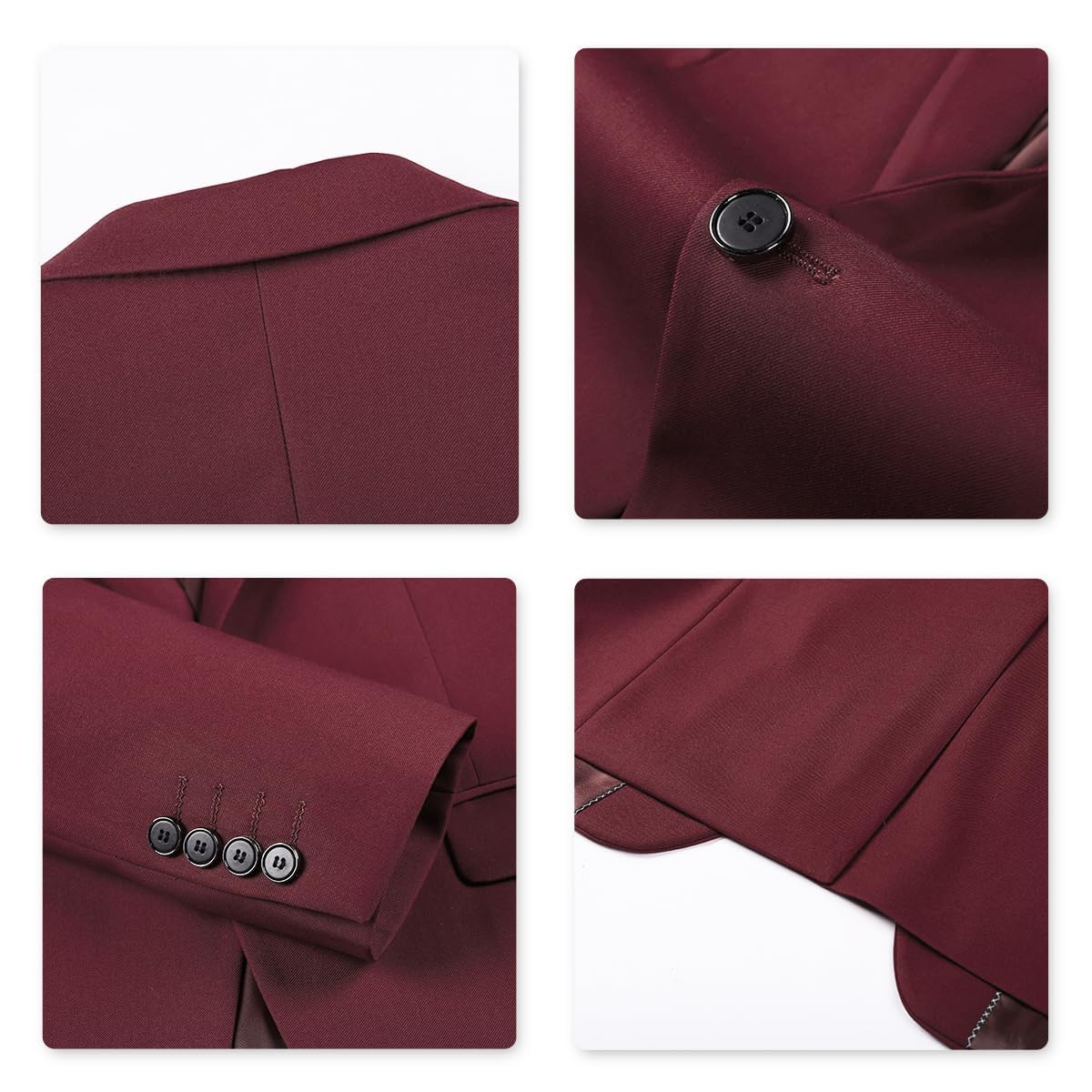 Allthemen Mens Slim Fit 2 Piece Suit Business Casual Jacket & Trousers Available