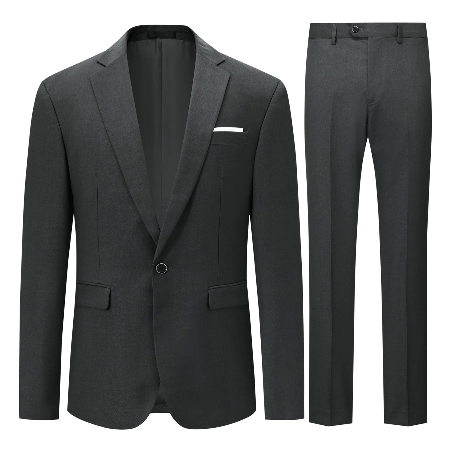 Allthemen Mens Slim Fit 2 Piece Suit Business Casual Jacket & Trousers Available