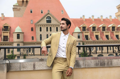 Allthemen Mens Suits 2 Piece Slim Fit Wedding Dress Suit One Button Business Suit Blazer Jackets Trousers