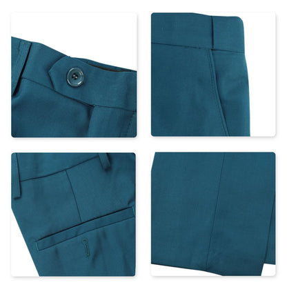 YOUTHUP Mens 3 Piece Suit 1 Button Slim Fit Business Wedding Tuxedo Suits Blazer Waistcoat and Pants
