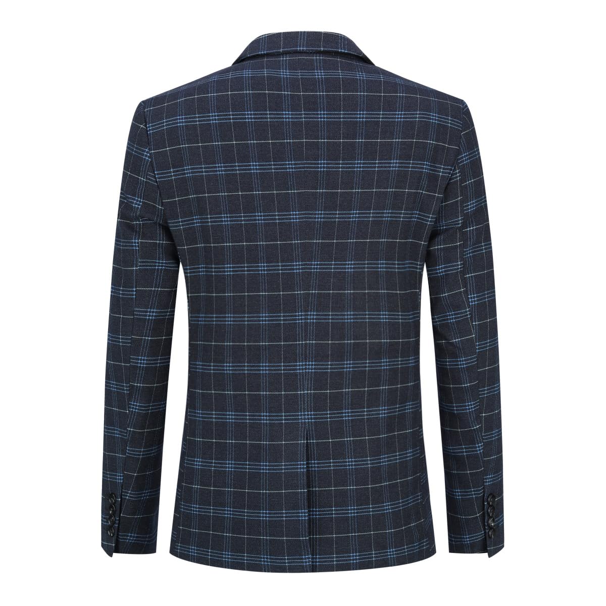 Allthemen Mens Suits 3 Piece Slim Fit Checked Suit Single Breasted Herringbone Vintage Tuxedo Formal Business Blazer Waistcoat Trouser