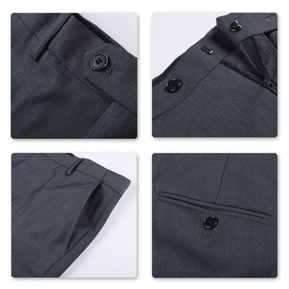YOUTHUP Mens Slim Fit 3 Piece Suit 2 Button Business Wedding Suits Tuxedo Blazer Waistcoat Trousers