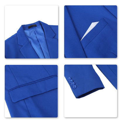 ecomlystyle Men's 3 Piece Suit - Formal Business Slim Fit Blazer, Waistcoat & Pants