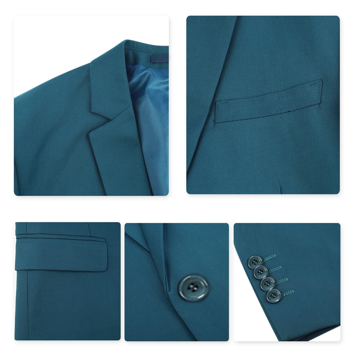 Allthemen Mens Suits 2 Piece Slim Fit Wedding Dress Suit One Button Business Suit Blazer Jackets Trousers