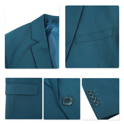 Allthemen Mens Suits 2 Piece Slim Fit Wedding Dress Suit One Button Business Suit Blazer Jackets Trousers