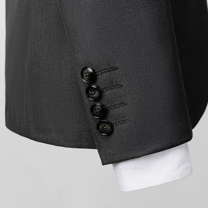 Allthemen Mens Suits 2 Piece Regular Fit Wedding Dress Suit Two Buttons Business Suit Blazer Trousers
