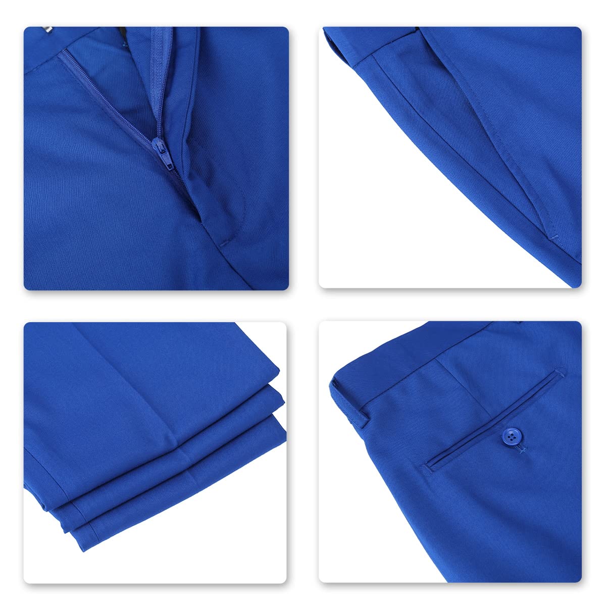 ecomlystyle Men's 3 Piece Suit - Formal Business Slim Fit Blazer, Waistcoat & Pants