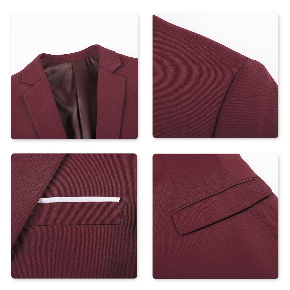 Allthemen Mens Slim Fit 2 Piece Suit Business Casual Jacket & Trousers Available