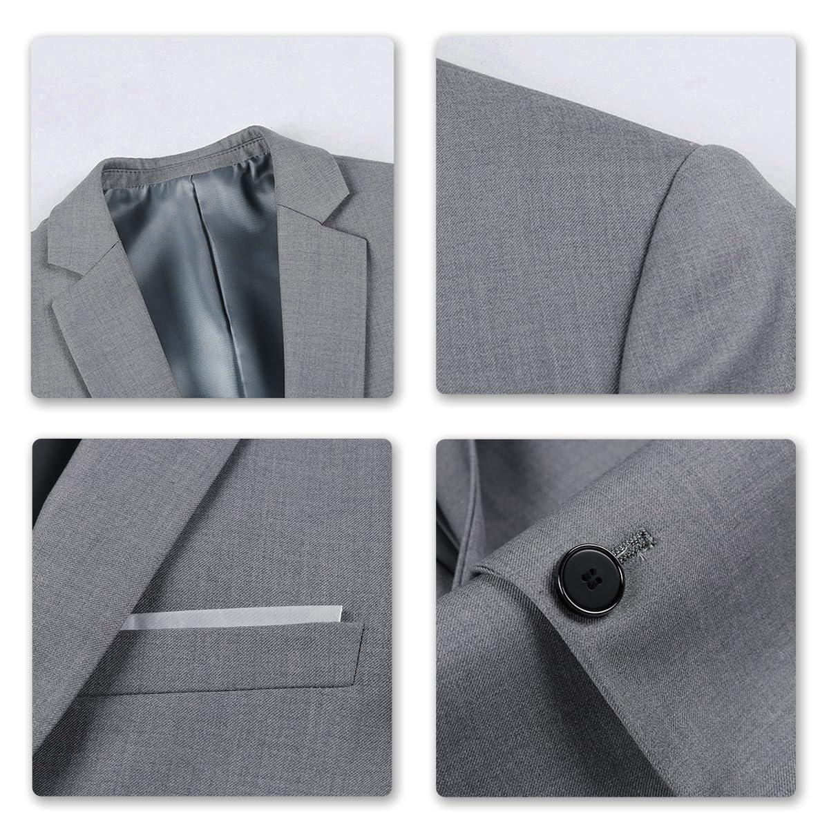 Allthemen Mens Slim Fit 2 Piece Suit Business Casual Jacket & Trousers Available