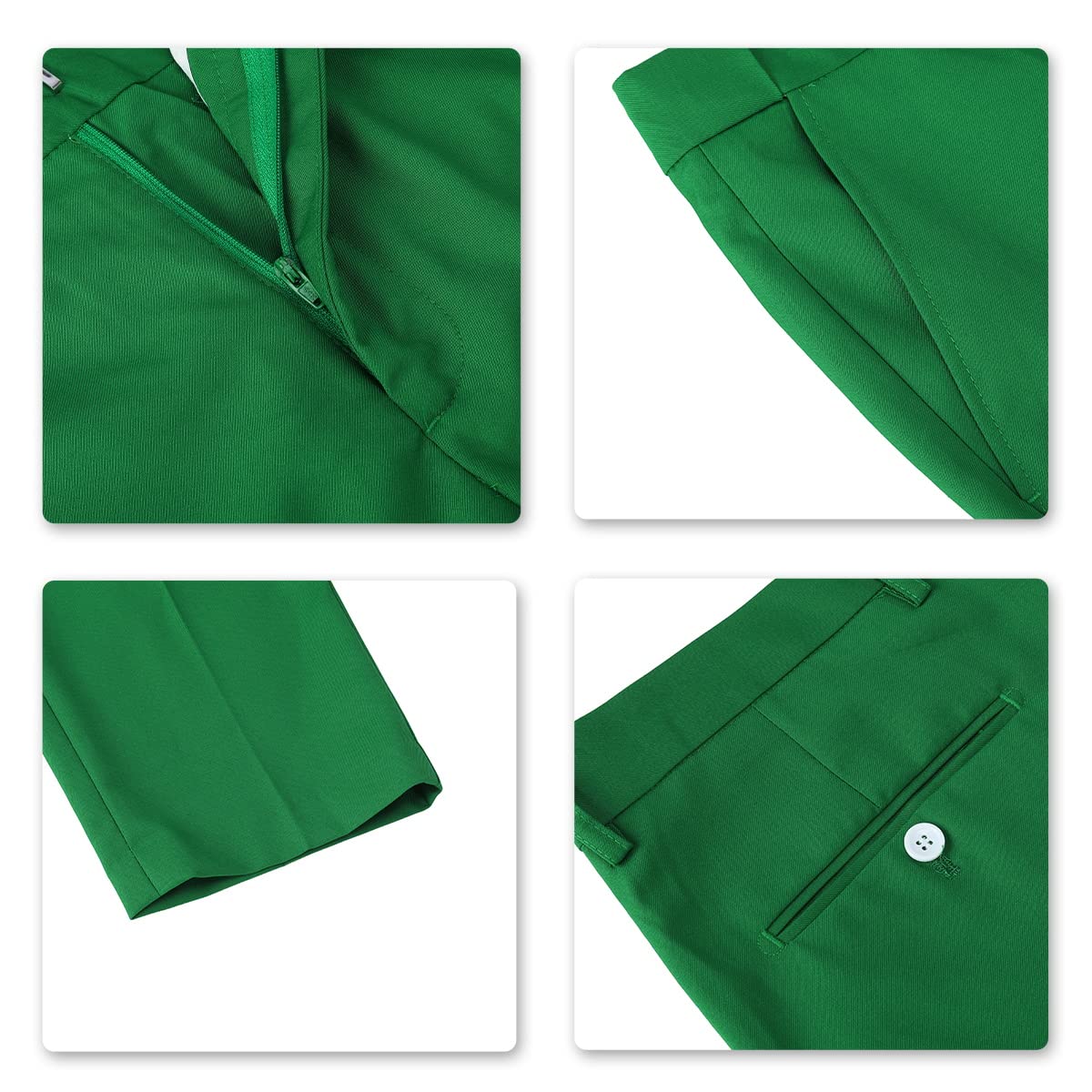ecomlystyle Men's 3 Piece Suit - Formal Business Slim Fit Blazer, Waistcoat & Pants