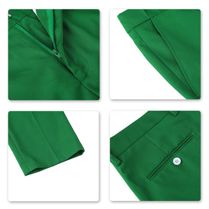 ecomlystyle Men's 3 Piece Suit - Formal Business Slim Fit Blazer, Waistcoat & Pants