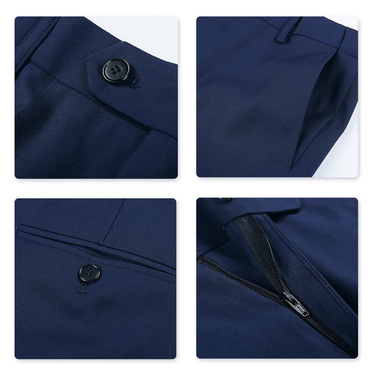 Allthemen Mens Slim Fit 2 Piece Suit Business Casual Jacket & Trousers Available