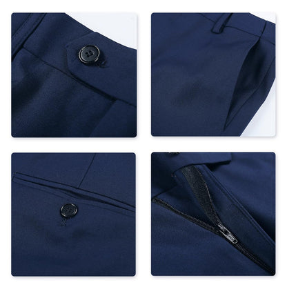 Allthemen Mens Slim Fit 2 Piece Suit Business Casual Jacket & Trousers Available