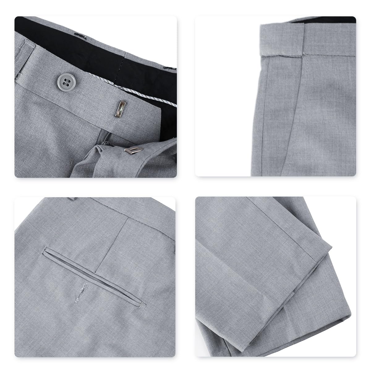 Allthemen Mens Suits 2 Piece Slim Fit Wedding Dress Suit One Button Business Suit Blazer Jackets Trousers
