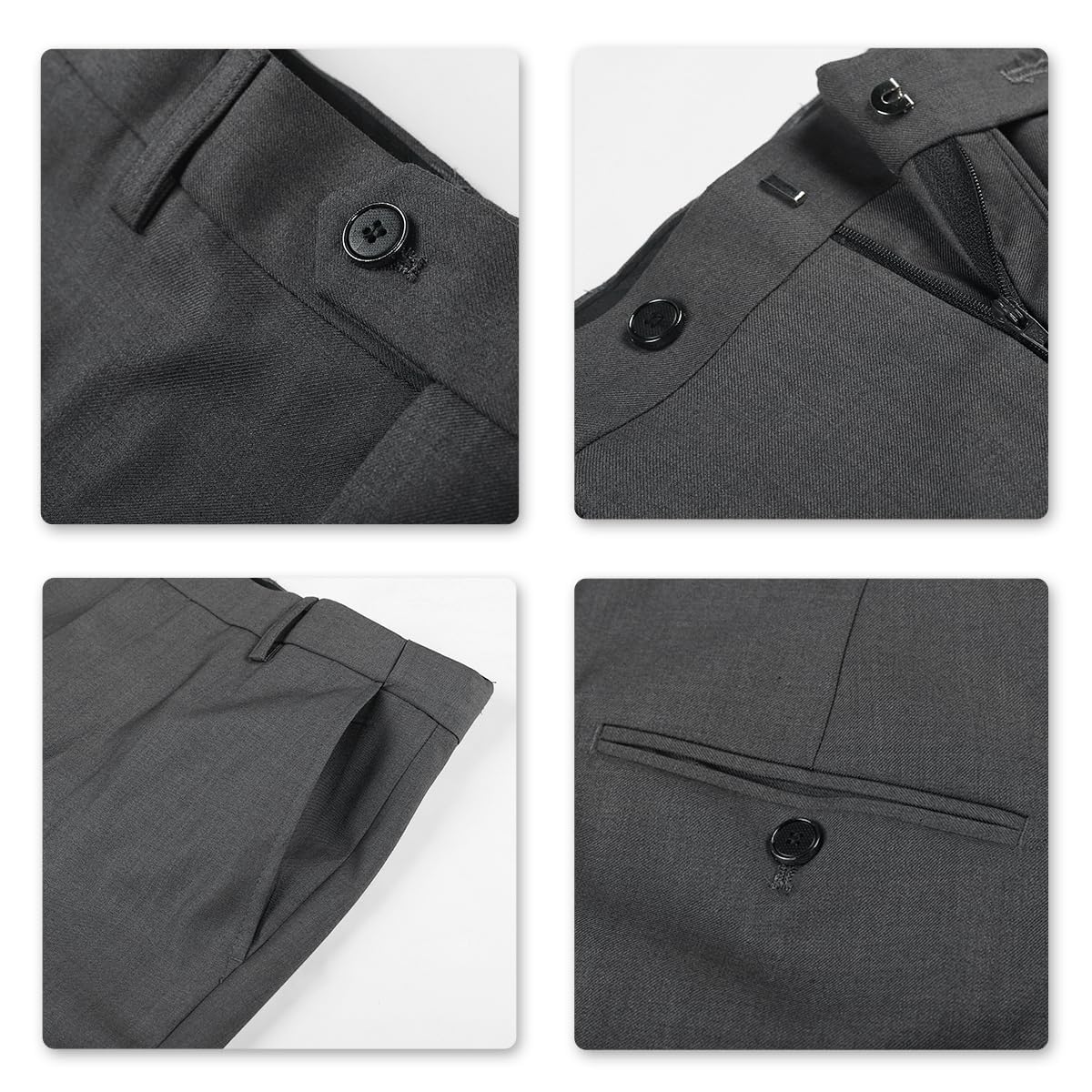 Allthemen Mens Slim Fit 2 Piece Suit Business Casual Jacket & Trousers Available