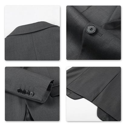 Allthemen Mens Slim Fit 2 Piece Suit Business Casual Jacket & Trousers Available
