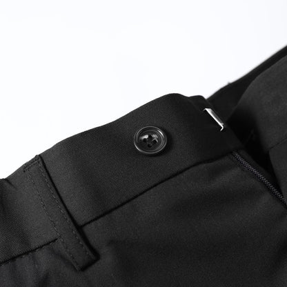 Allthemen Mens 3 Piece Suit 1 Button Business Solid Color Stretch Tuxedo Blazer Waistcoat Trousers